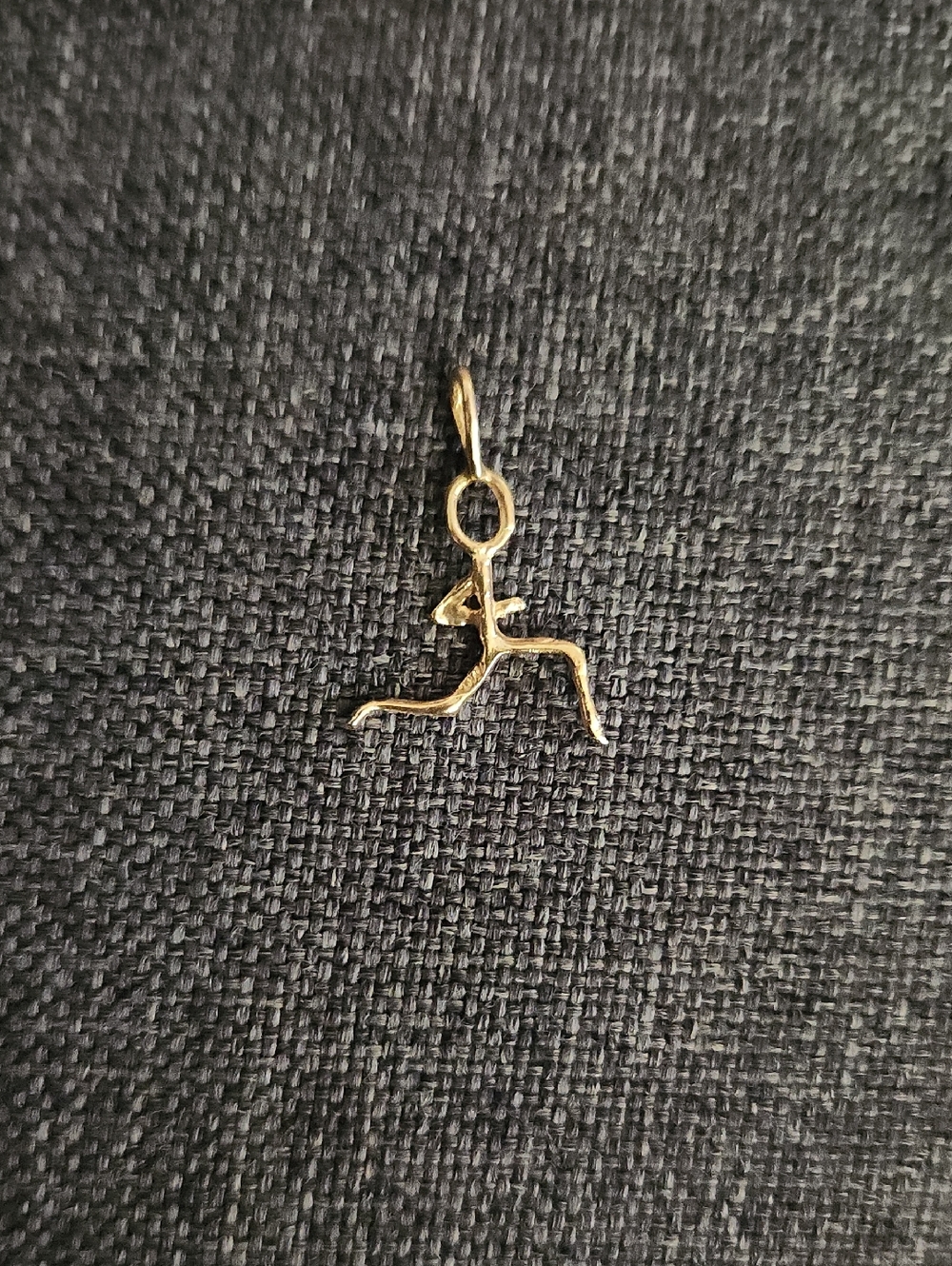 Gold Stick Figure Pendant - Women Jewelry